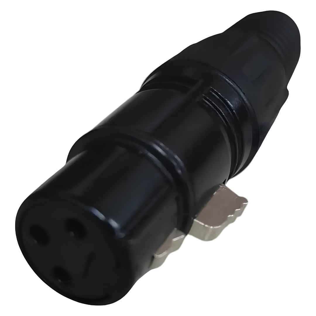  CONECTOR XRL HEMBRA 3 PINES SKY COLOR NEGRO   
