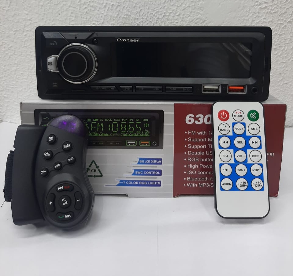  REPRODUCTOR 1 DIN/ MP3/ FM/  2 USB/ PIONEER SD/ BLUETOOTH/ / AUX/ CONTROL VOLANTE LLAMADAS MANOS LIBRE  