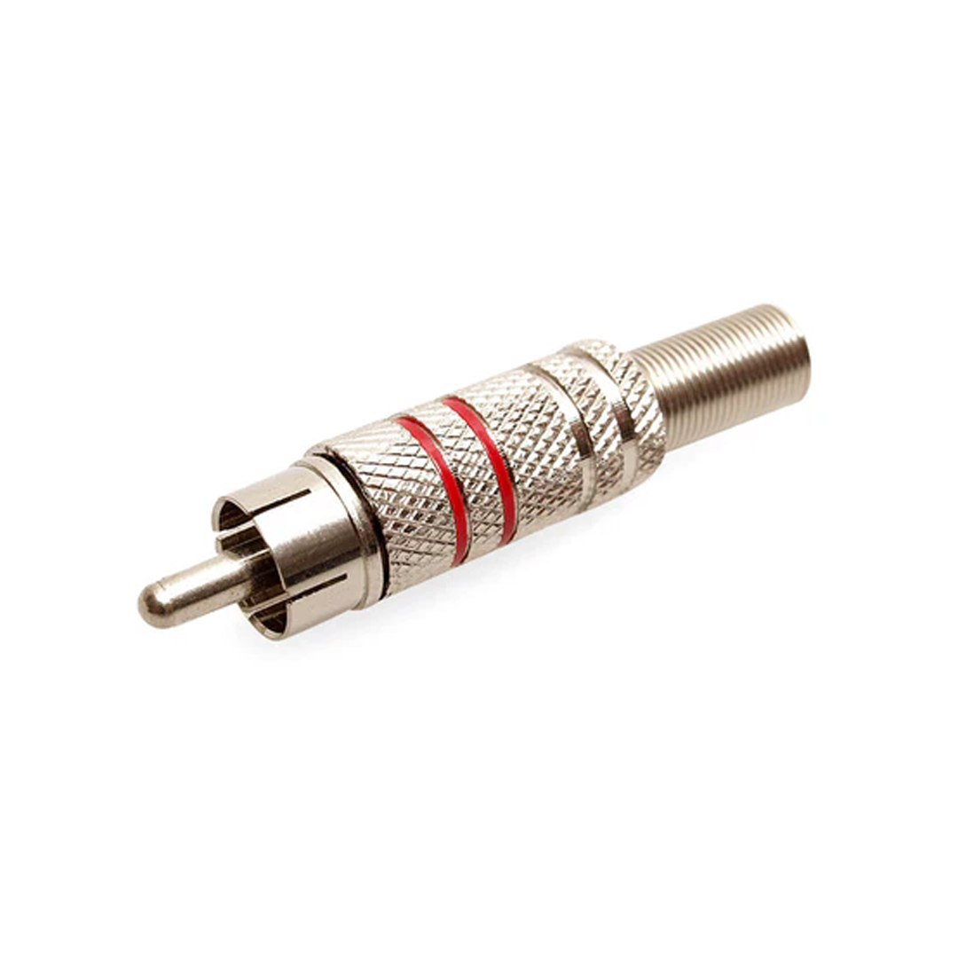  CONECTOR RCA MACHO ROJO NIQUEL JCM    
