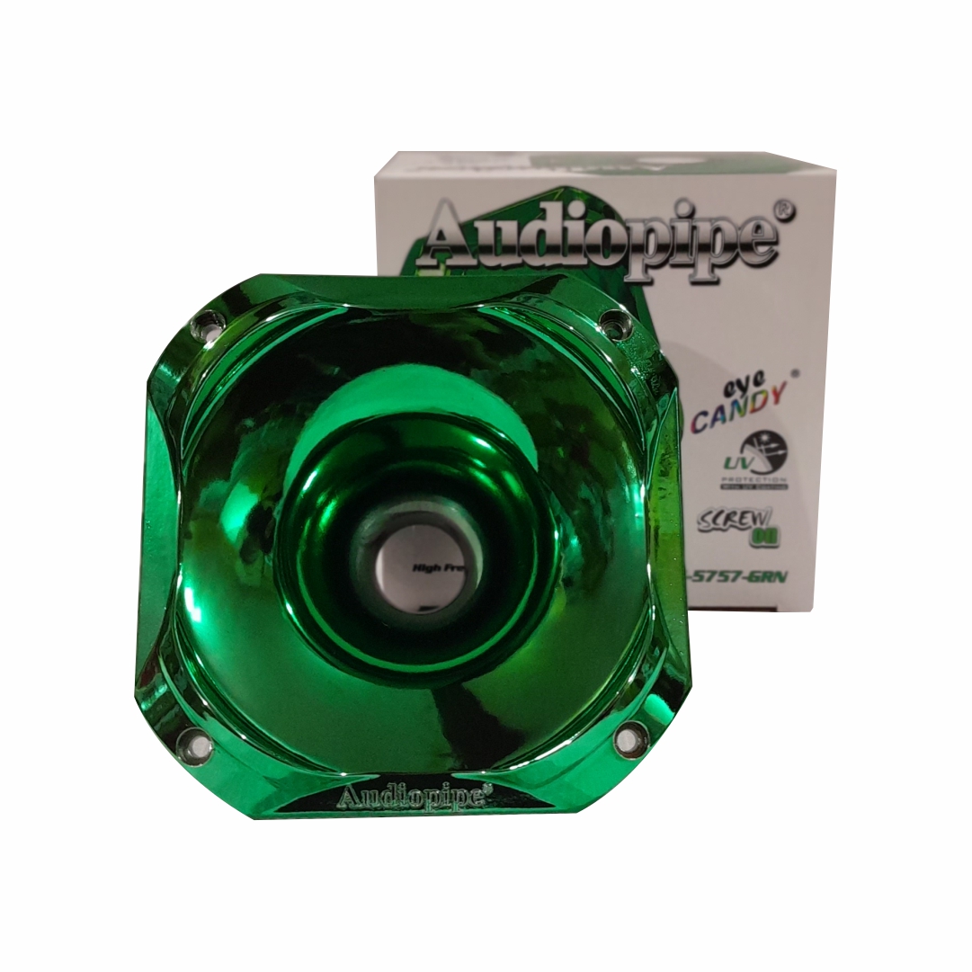  DIFUSOR 1 Pulgadas VERDE 5.5 Pulgadas x 5.5 Pulgadas x 4.3 Pulgadas AUDIOPIPE TROMPETA ROSCA METALICA  