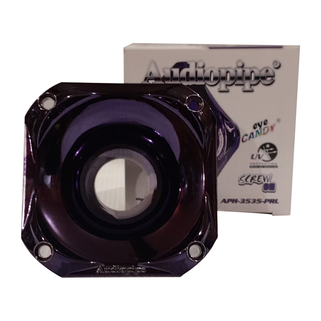  DIFUSOR 1 Pulgadas MORADO 5.5 Pulgadas x 5.5 Pulgadas x 4.3 Pulgadas AUDIOPIPE TROMPETA ROSCA METALICA  
