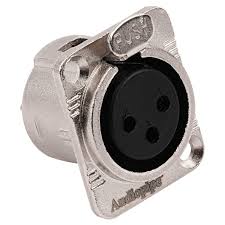  CONECTOR XLR 3 PINES HEMBRA DE CHASIS AUDIOPIPE   