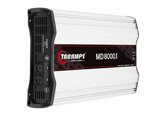  AMPLIFICADOR MONOBLOCK 8000w RMS 1 Ohm TARAMPS /  RMS 2 Ohm 5120RMS X 1 10Hz-10khz  