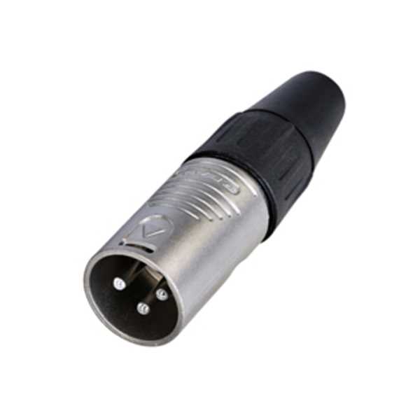  CONECTOR XRL MACHO 3 PINES NEUTRIK SEÑAL AUDIO O DMX NEGRO  