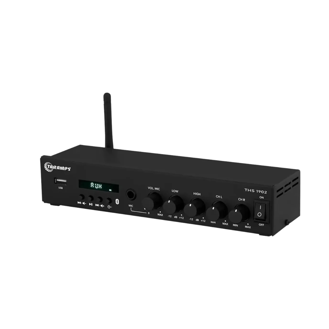  AMPLIFICADOR PROFESIONAL MULTICANAL CLASE D/ BLUETOOTH/ USB/ RADIO AM-FM/  2 X 30w RMS/ AUXILIAR/ CONTROL REMOTO  