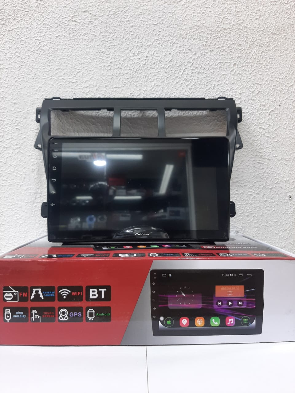  PANTALLA 9 Pulgadas + ADAPTADOR ORIGINAL PIONEER PARA YARIS BELTYA   